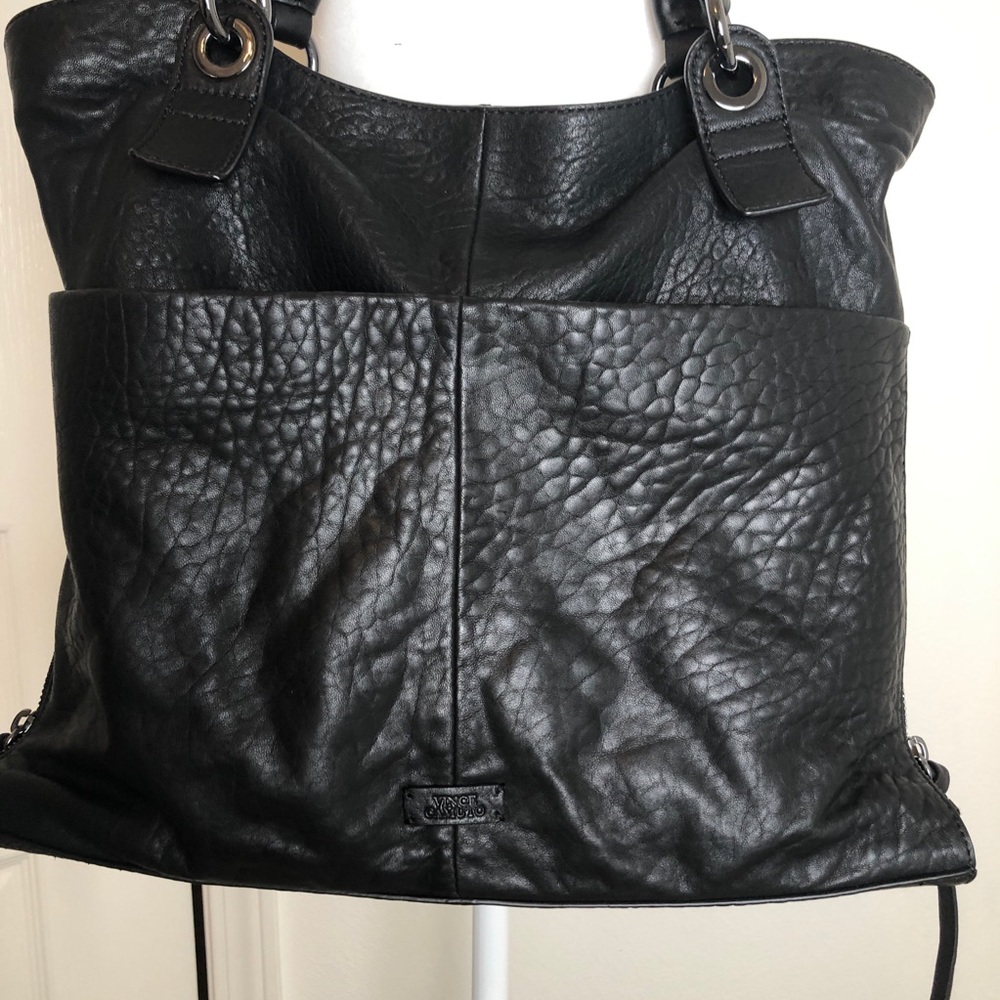 Vince Camuto Black Shoulder Bag Tote - Picture 3 of 16